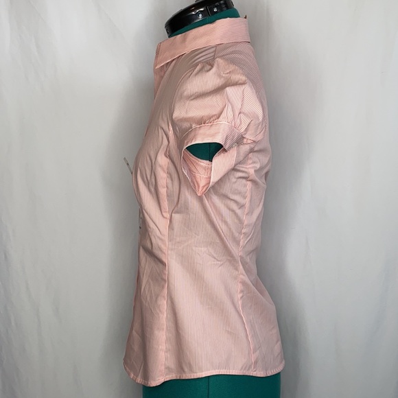 Ann Taylor Short-Sleeve Button Down Blouse-0P - Picture 3 of 7